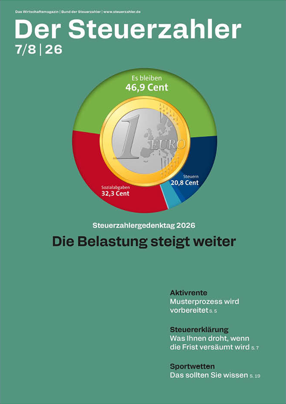 Der Steuerzahler Ausgabe 7/8 2026