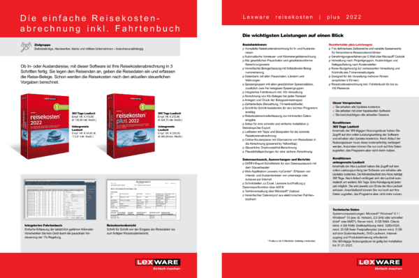 LEXWARE Reisekosten 2025 – Bild 3